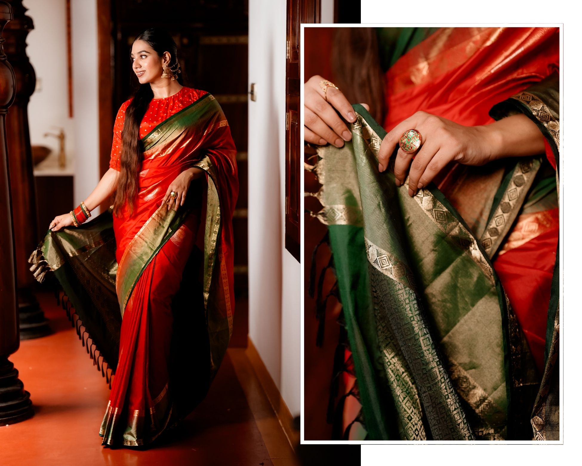 KANCHIPURAM HANDLOOM SILK SAREE